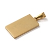 PVD Vacuum Plating 304 Stainless Steel Stamping Blank Tag Pendants STAS-B053-03G-2