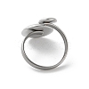 Non-Tarnish 304 Stainless Steel Open Cuff Ring Findings STAS-E124-05G-P-3