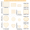 12 Sets 4 Style Wooden Basket Bottoms DIY-GF0004-76-2
