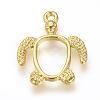 Alloy Open Back Bezel Pendants PALLOY-R098-62G-1