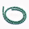 Natural Malachite Beads Strands G-O166-06-6mm-2