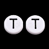 Opaque White Acrylic European Beads AC-CBA3BDD-01T-1