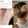 4Pcs Brass Micro Pave Clear Cubic Zirconia End with Chains HJEW-ME00134-4