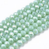 Electroplate Glass Beads Strands X-EGLA-A034-P4mm-B16-1
