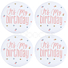 4Pcs It's My Birthday Tinplate Brooches JEWB-CN0001-12A-1