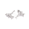Brass Micro Pave Cubic Zirconia Pendants KK-Q073-12P-2