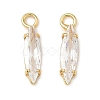 Brass Pave Clear Cubic Zirconia Charms CU-CBAD360-09G-01-1