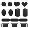 30Pcs 6 Style Aluminum Pendants FIND-BT0001-23-2