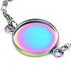 Rainbow Color 304 Stainless Steel Bracelet Making STAS-L248-008M-2