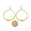Resin Evil Eye & Acrylic Beaded Big Ring Dangle Earrings EJEW-JE04999-03-4