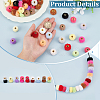 72Pcs 18 Colors Imitation Mink Fur European Beads FIND-FG0004-37A-3