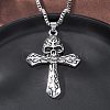 Tibetan Style Zinc Alloy Viking Pendant Necklaces NJEW-Z062-01AS-01-1