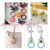 12Pcs 12 Colors Spray Painted Alloy Spring Gate Rings FIND-WR0010-44-6
