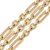 201 Stainless Steel Oval with Rectangle Link Chains CHS-F024-01B-G-1