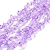 Spray Painted Transparent Glass Beads Strands X-GLAA-P060-01A-12-1