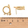 Brass Stud Earring Findings KK-C130-02G-2