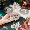 5Pcs 5 Styles Christmas 201 Stainless Steel Laser Cut Connector Charms STAS-TA0005-78-6