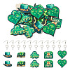 DIY Saint Patrick's Day Wood Dangle Earrings Making Kit DIY-TA0009-17-2