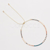 Adjustable Plastic Beaded Slider Bracelets YS6543-12-1