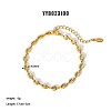 Simple 304 Stainless Steel Coffee Bean Chain Bracelets PM6439-18-1