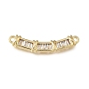 Brass Micro Pave Clear Cubic Zirconia Connector Charms CU-CBA3569-04G-B-1