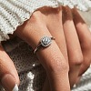 Rhodium Plated 925 Sterling Silver Moissanite Finger Rings for Women WG1C4E3-04-1