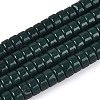 Opaque Solid Color Glass Beads Strands GLAA-N026-3x6mm-10-1