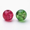 Baking Paint Crackle Glass Beads DGLA-X0006-6mm-09-3