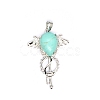 Synthetic Turquoise Teardrop Pendants PW-WG60016-14-1