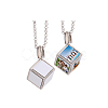 Sublimation Blank Aluminum Pendant Necklace NJEW-E020-04P-1
