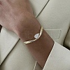 Adjustable Brass Pave Cubic Zirconia Cuff Bangles for Women QN2893-1-2