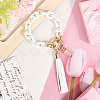 Acrylic & Zine Alloy & PU Pendant Decoration KEYC-WH0052-01B-3