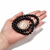 Natural Eyeless Obsidian Beads Strands X-G-K123-06-8mm-5