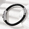 Braided Microfiber Leather Cord Bracelets BJEW-A092-01C-AS-3