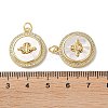 Brass Micro Pave Clear Cubic Zirconia Pendants KK-B083-20G-02-3