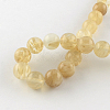 Coffee Watermelon Stone Glass Round Bead Strands G-R342-8mm-18-2