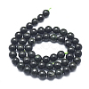 Natura Myanmar Black Jade Beads Strands G-D0001-06-8mm-2