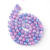 Baking Paint Crackle Glass Bead Strands DGLA-Q023-6mm-YS55-2