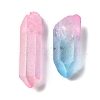 Electroplated Natural Quartz Pendants G-XCP0001-05-2