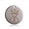 Non-Tarnish Spray Painted 201 Stainless Steel Pendants STAS-F078-05P-1