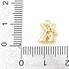 Brass Micro Pave Clear Cubic Zirconia Charms KK-Z151-18G-K-3