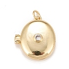 Brass Micro Pave Cubic Zirconia Locket Pendants KK-A161-37G-1