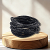 5M Braided Round PU Leather Jewelry Cord OCOR-GF0004-96A-01-7