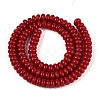 Opaque Solid Color Glass Beads Strands GLAA-ZX008-6mm-18O-2