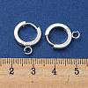 201 Stainless Steel Huggie Hoop Earrings Findings STAS-A167-01J-S-3
