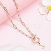 304 Stainless Steel Letter Pendant Necklaces NJEW-LP0001-52J-G-3