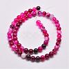 Natural Striped Agate/Banded Agate Bead Strands G-G962-6mm-01-2