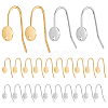 24Pcs 2 Colors 304 Stainless Steel Earring Hooks STAS-UN0063-73-1