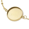 304 Stainless Steel Round Cabochon Setting Bracelets BJEW-JB11089-01-3