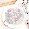 Transparent Crackle Acrylic Beads TACR-F008-08-1